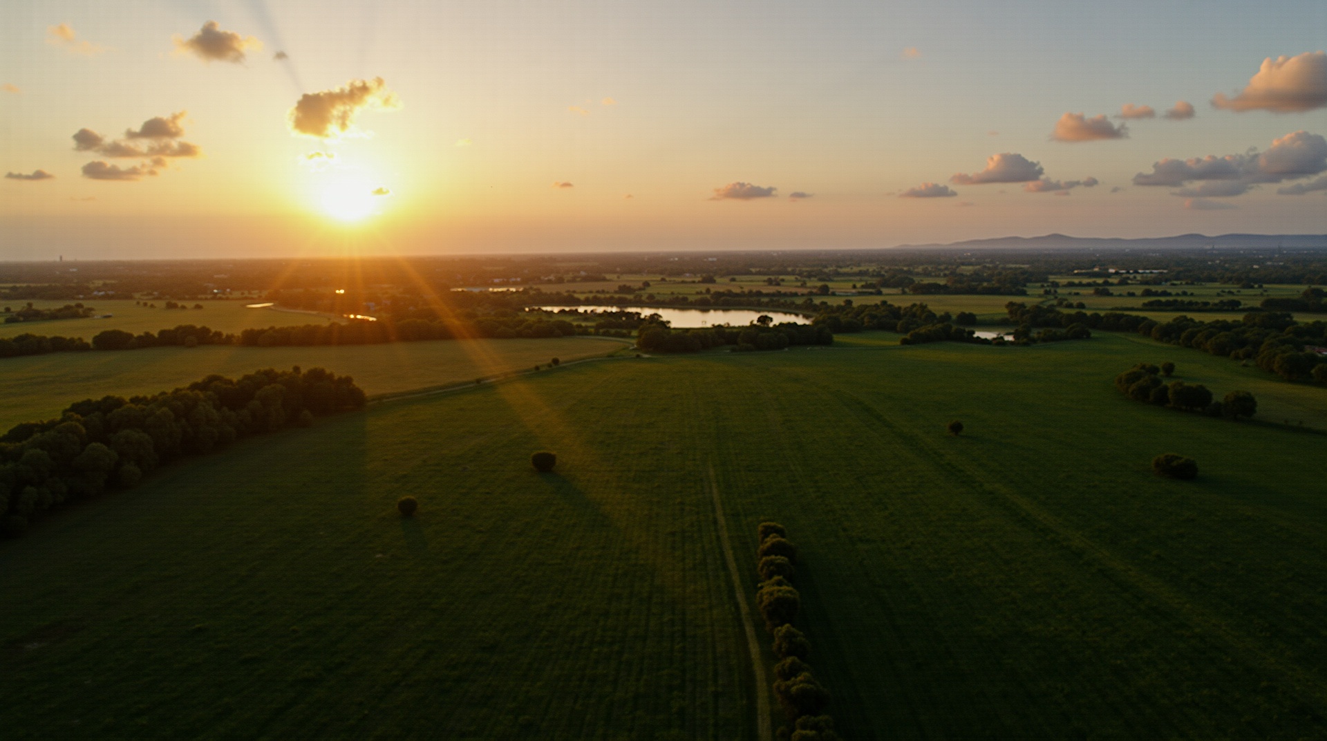 Vista aérea de propriedade rural em Goiás