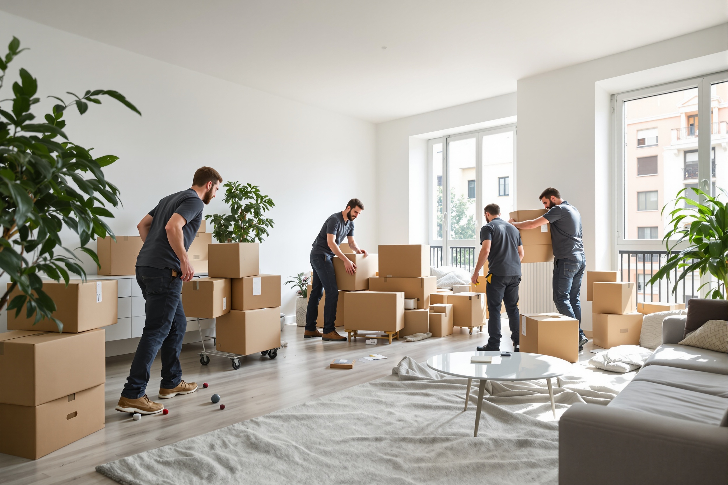 Equipo Granobuit realizando vaciado de pisos en Granollers