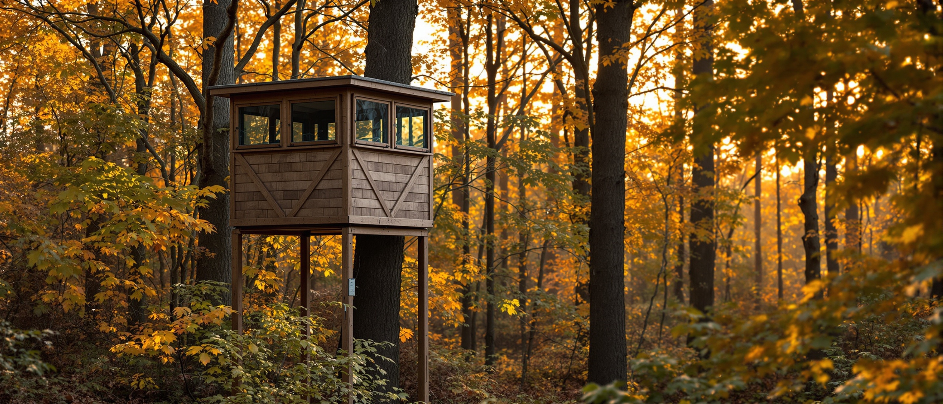 Professional hunting blind installation in Michigan