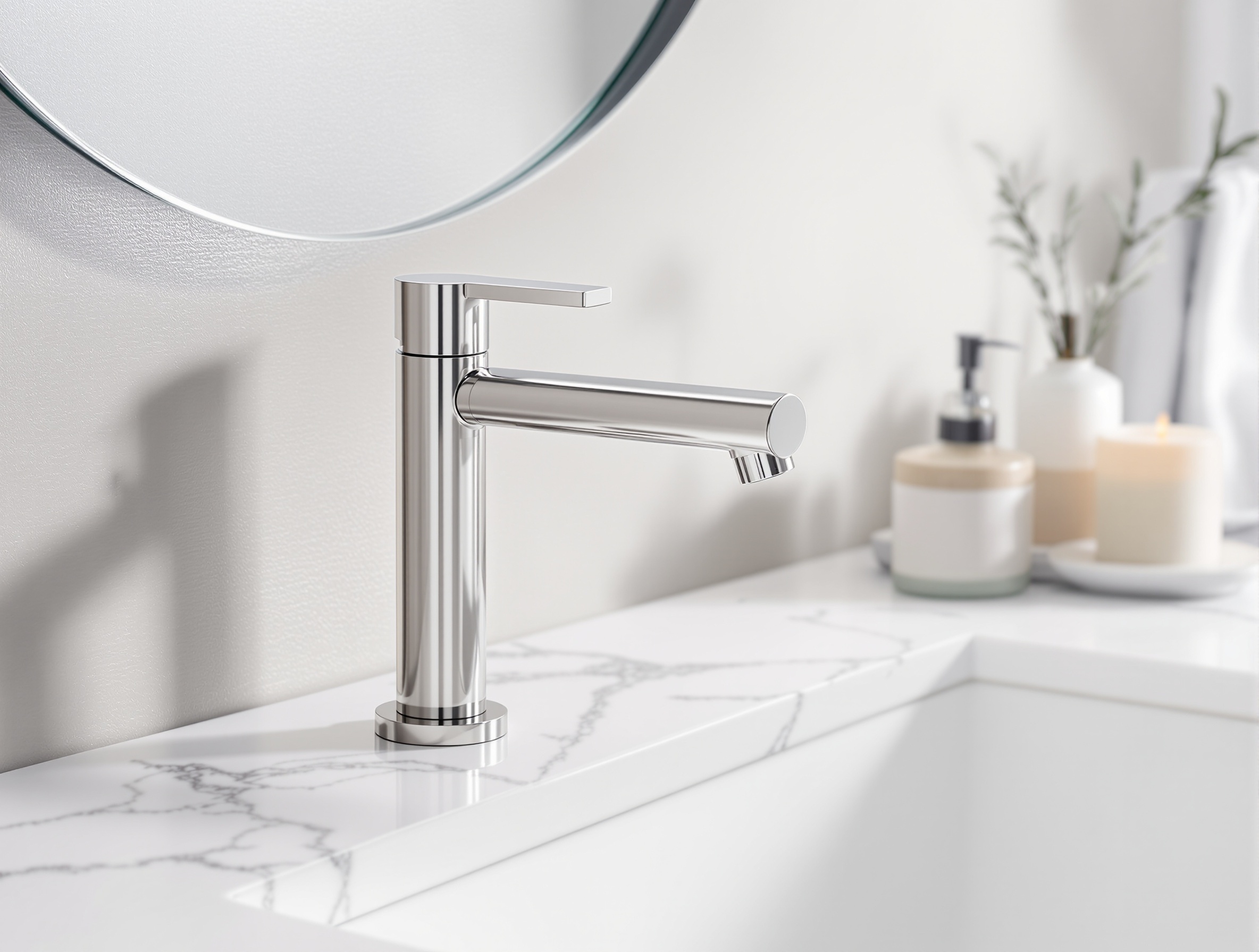 Brushed Nickel Bathroom Faucet