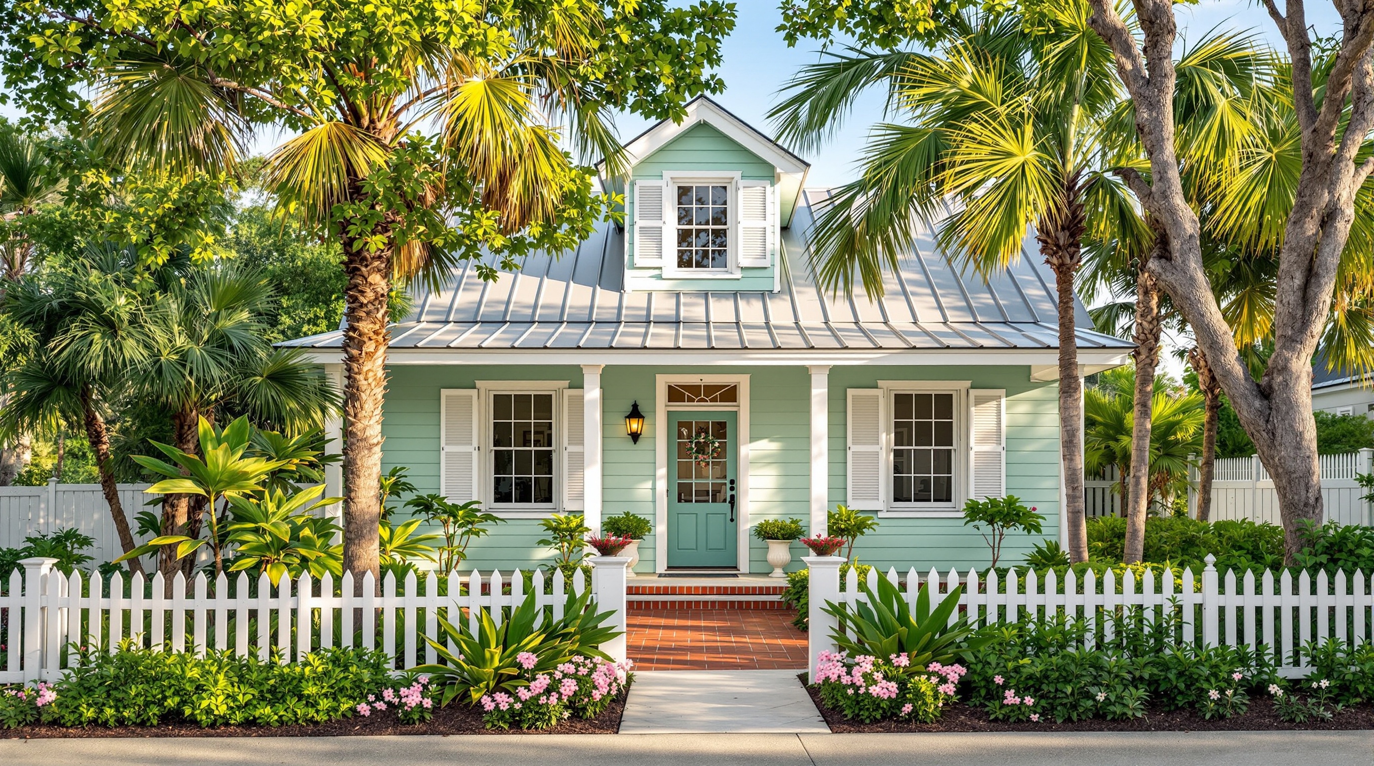 James Hardie fiber cement siding installation on coastal Florida home Key West style Florida home with seafoam James Hardie lap siding