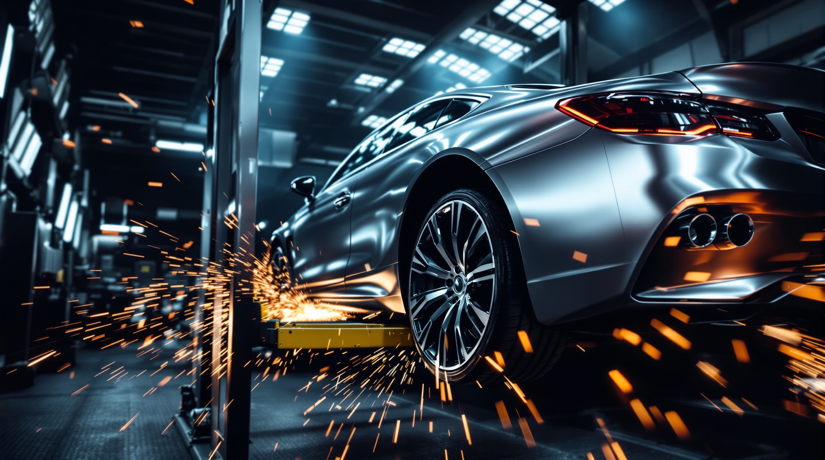 Coche recién pintado en Lendinsa