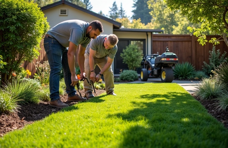 Design and Build Landscapes team working in Palo Alto