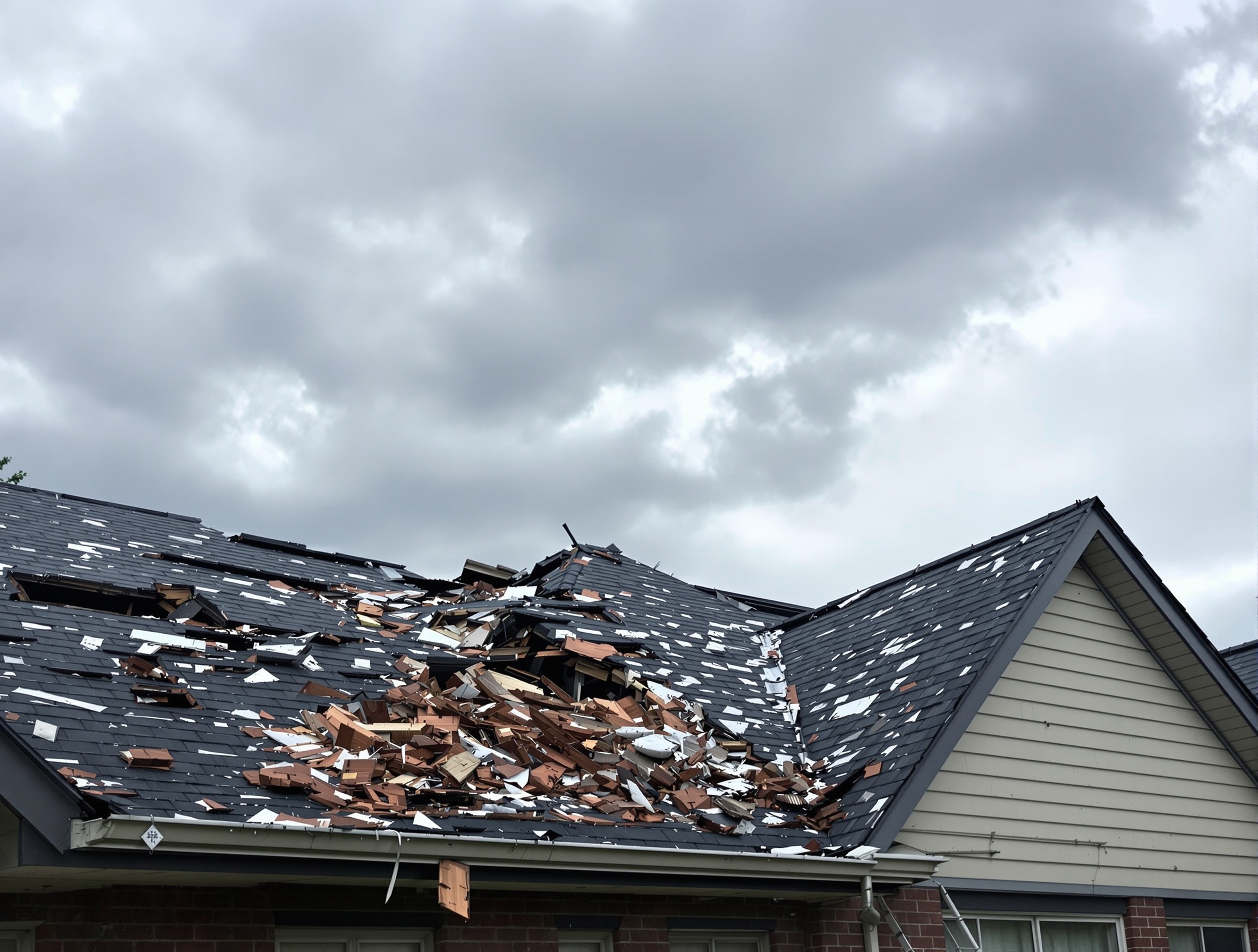Storm damage to home exterior