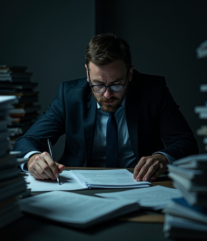 Sócio sobrecarregado em escritório de advocacia