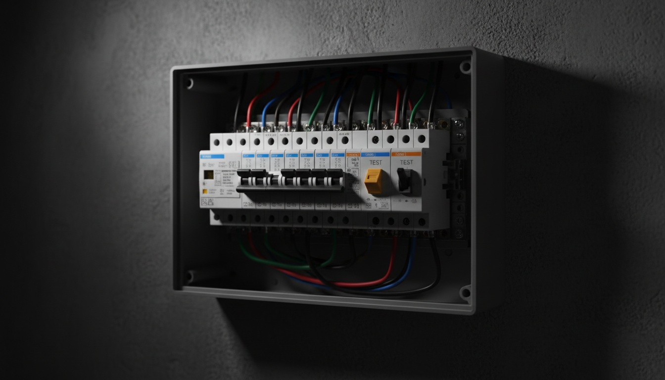Consumer unit fuse box background