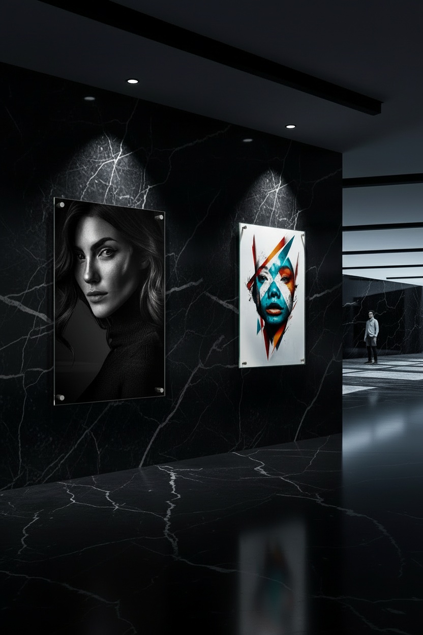 NUVIZO plexiglass art gallery display