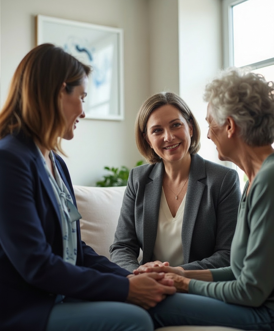 Care Manager with patient and family