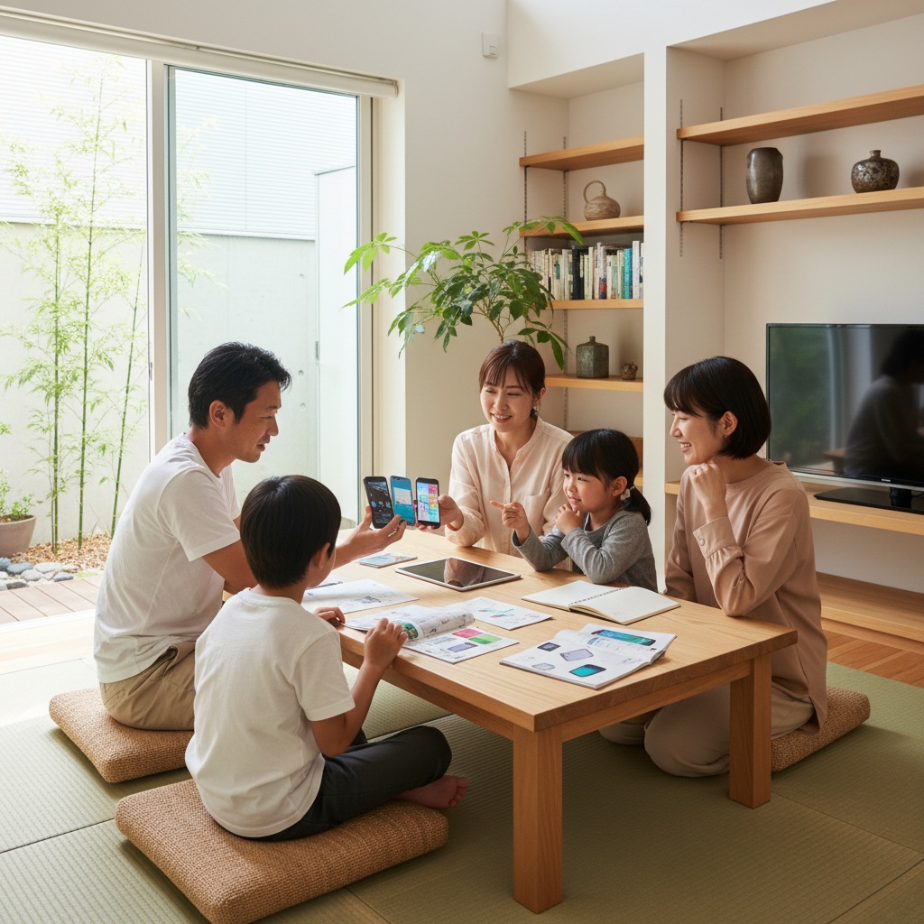 GPSを取り付ける親子