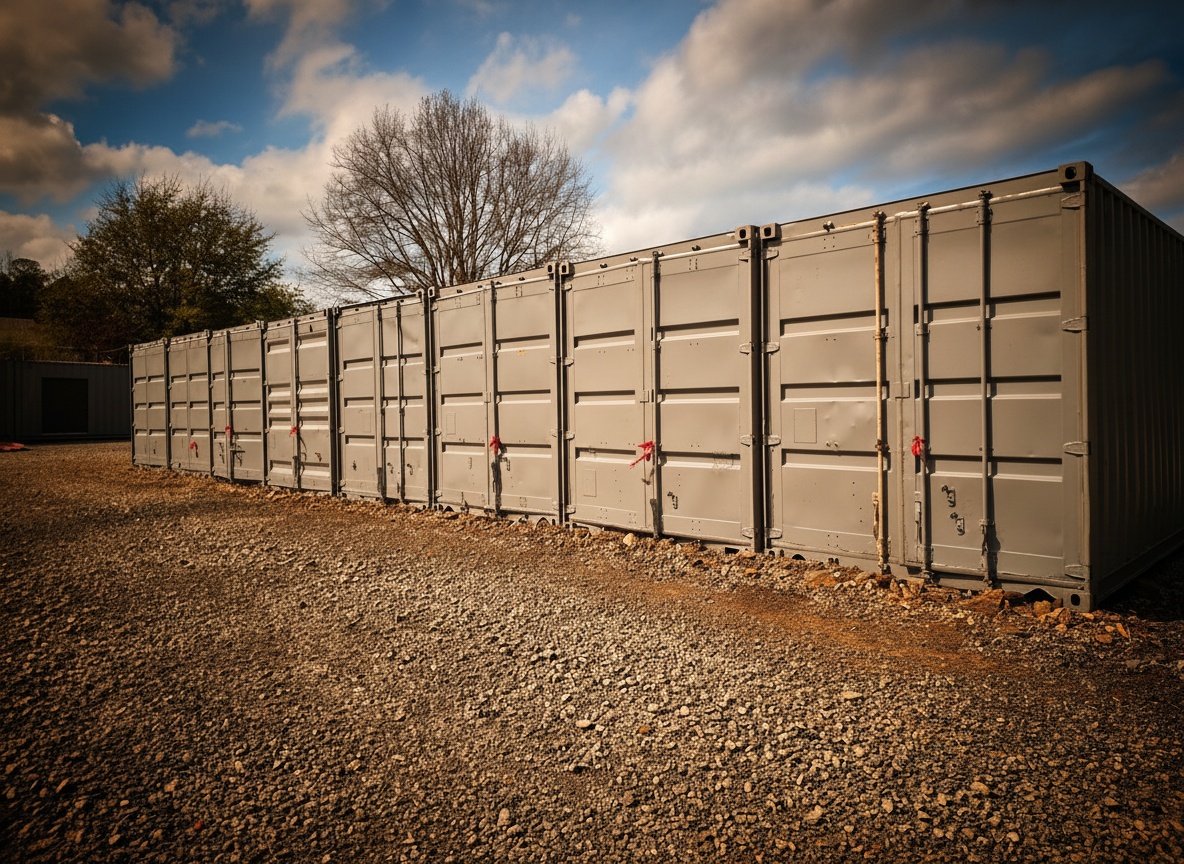 Crate storage units at The Storage Yard At Northside in Berry Alabama available for rent-to-own