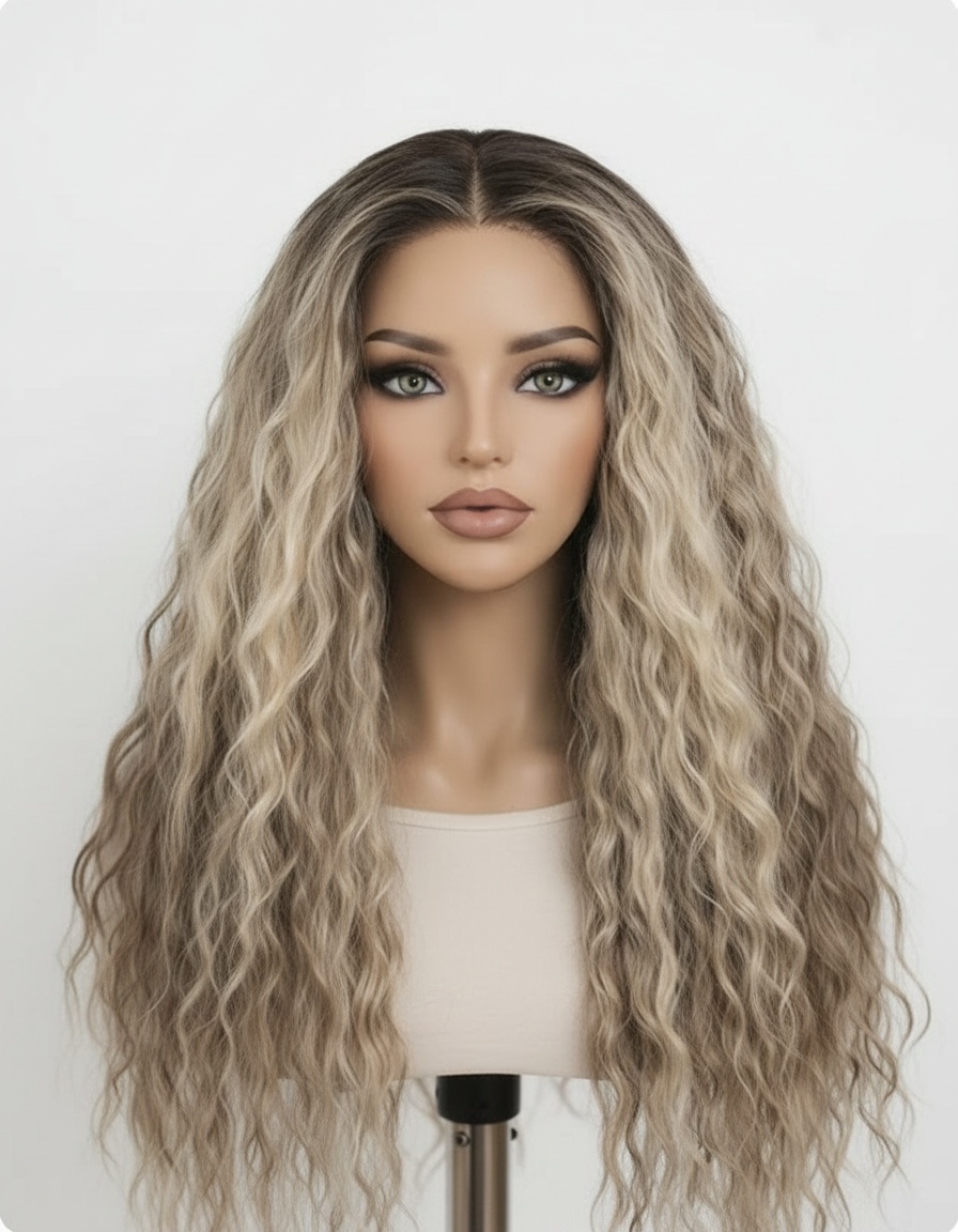 Long Straight Lace Front Wig — dark espresso brown