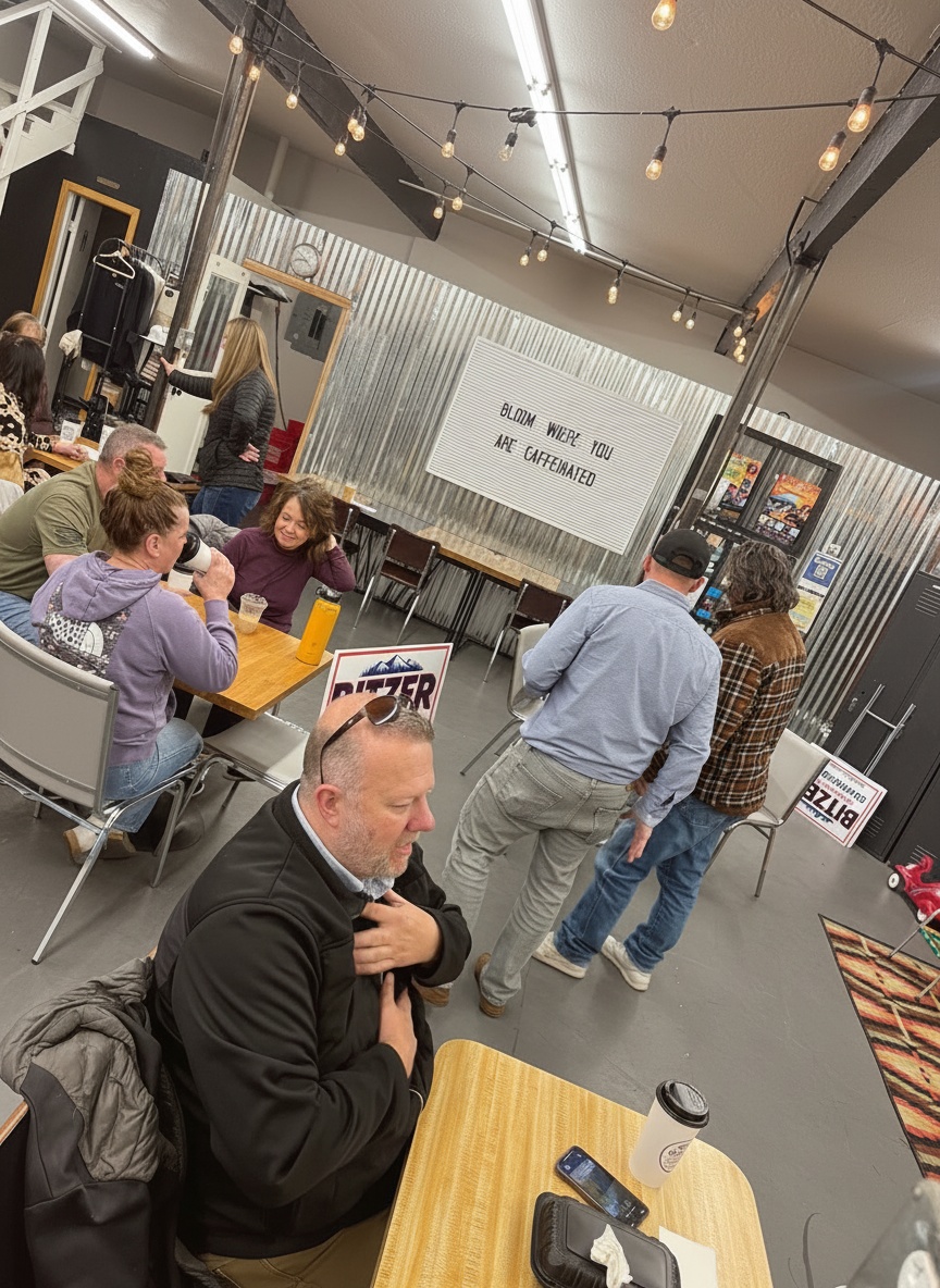 Community meet and greet at BS Coffee in Klamath Falls