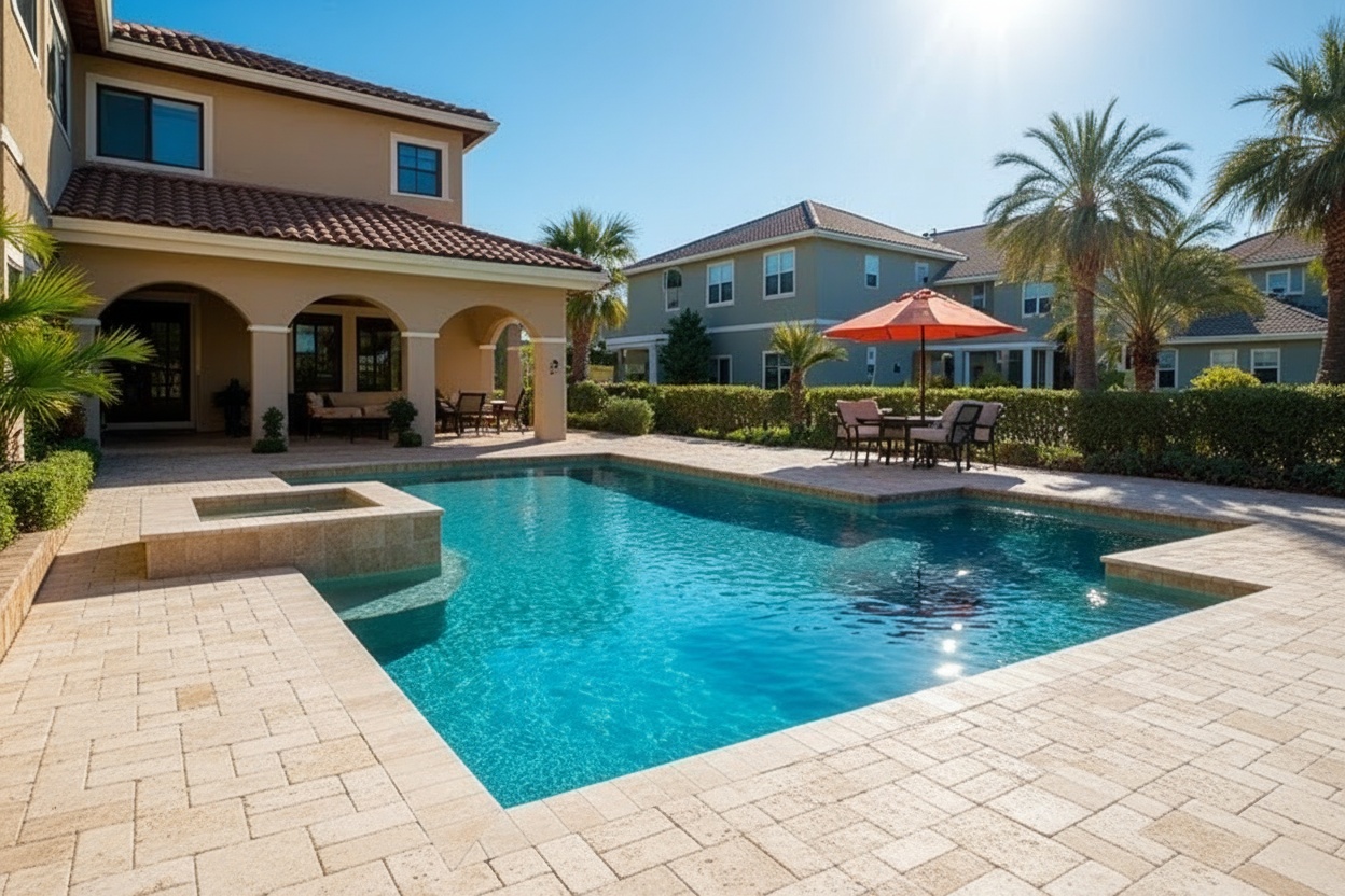 Pool deck pavers Lakewood Ranch FL