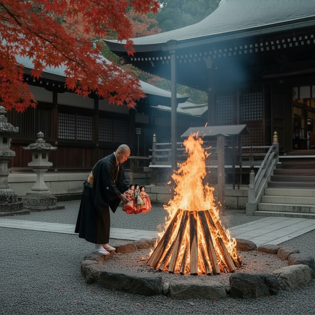 お焚き上げの様子