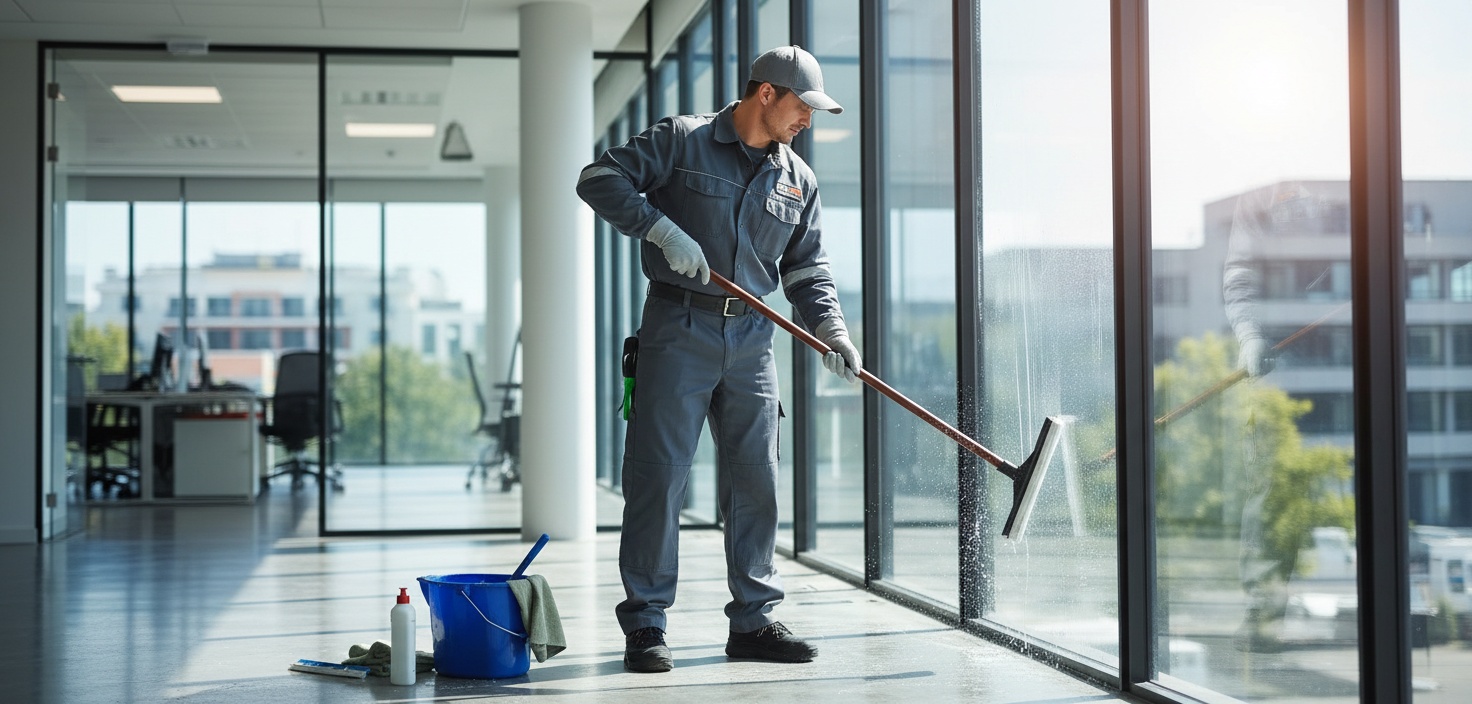 Interior Window Cleaning in Action