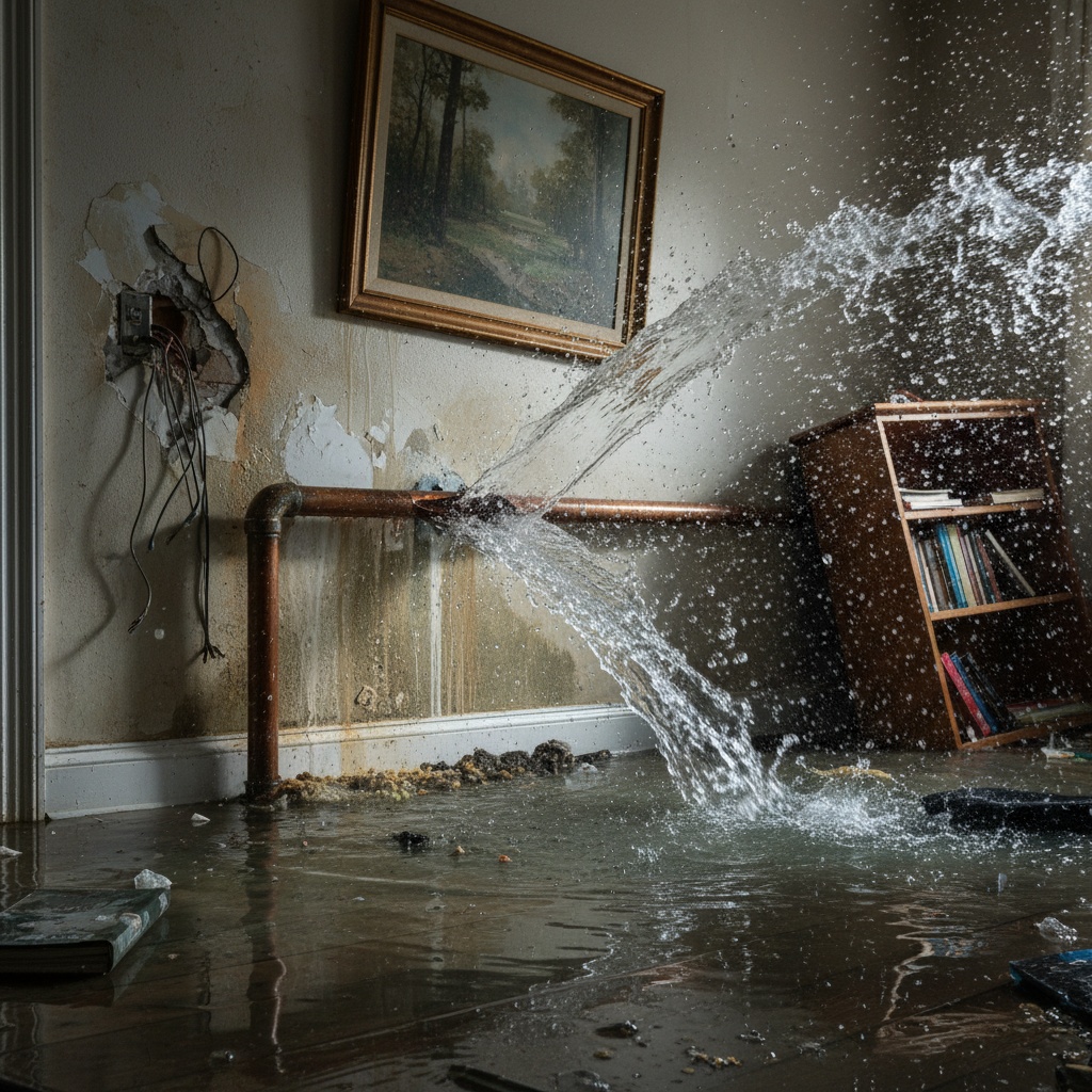 Burst Water Pipe