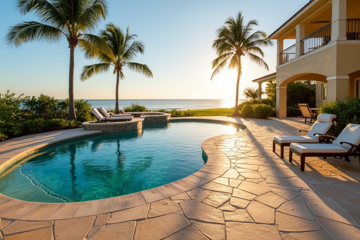 Pool deck pavers Lido Key FL