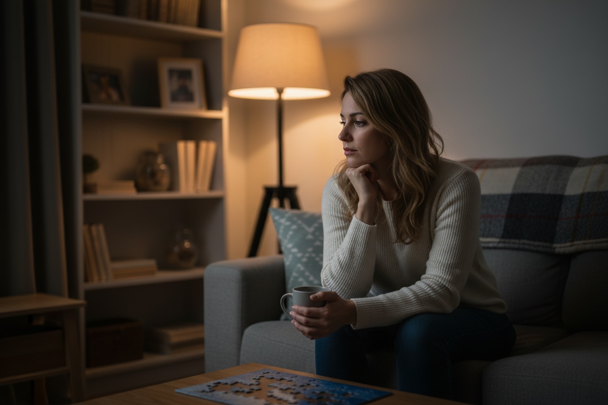 Жінка відчуває себе в пастці Жінка відчуває себе в пастці