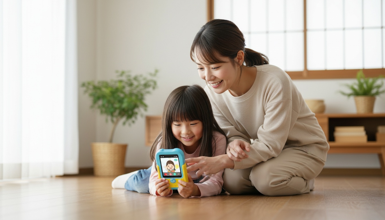 Hamicで連絡する子ども