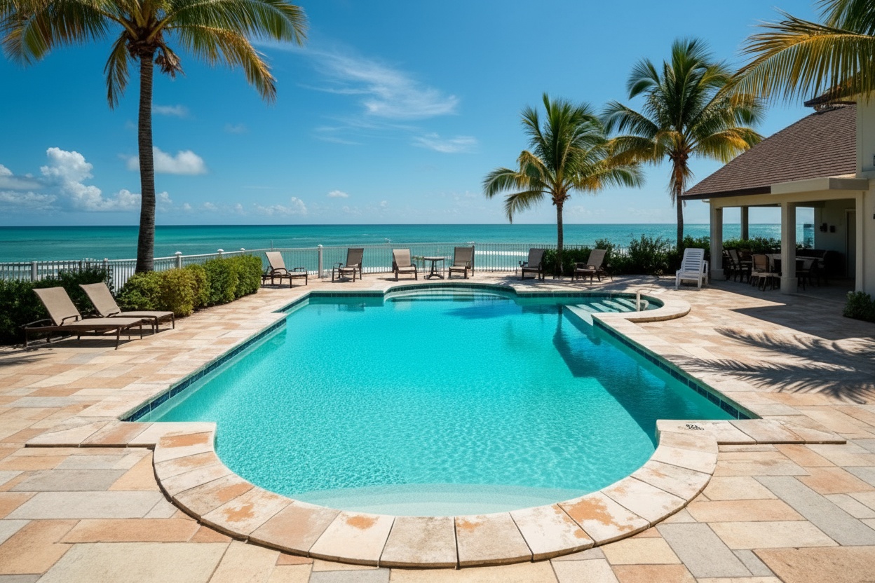 Pool deck pavers St. Pete Beach FL