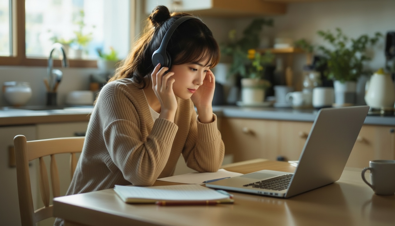 子供のオンライン英語レッスン継続を検討する日本人ママ