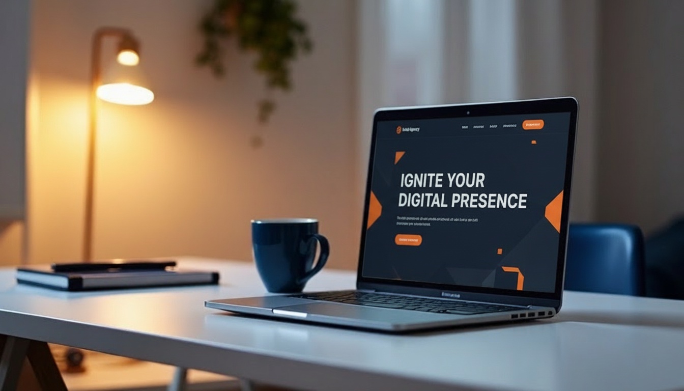 Professional web design workspace