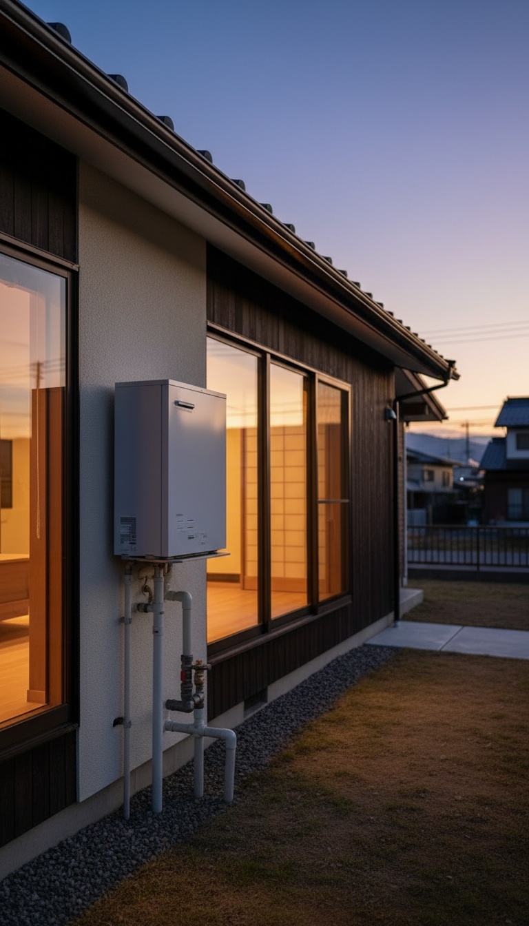 給湯器・配管の施工写真