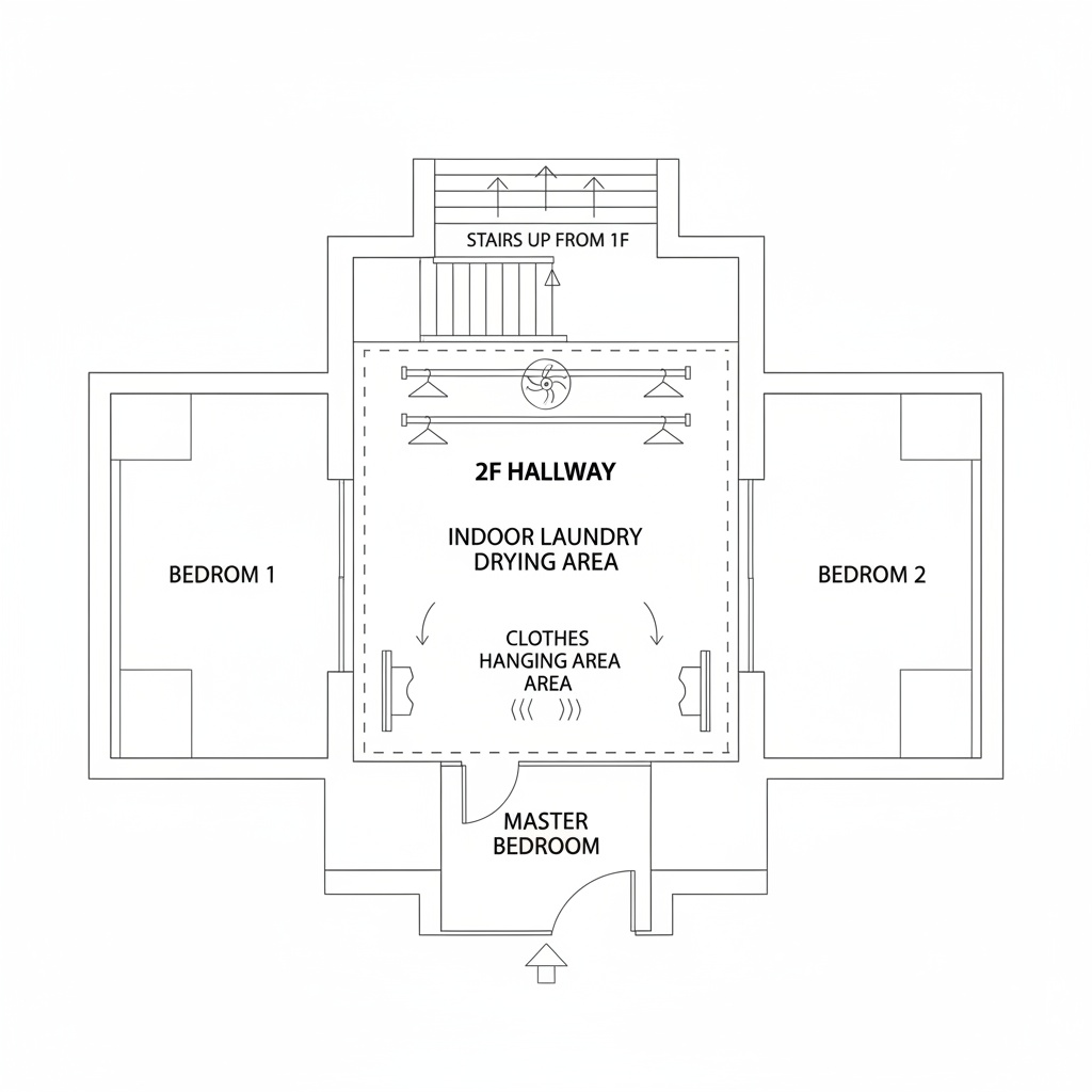 室内干し 平面図