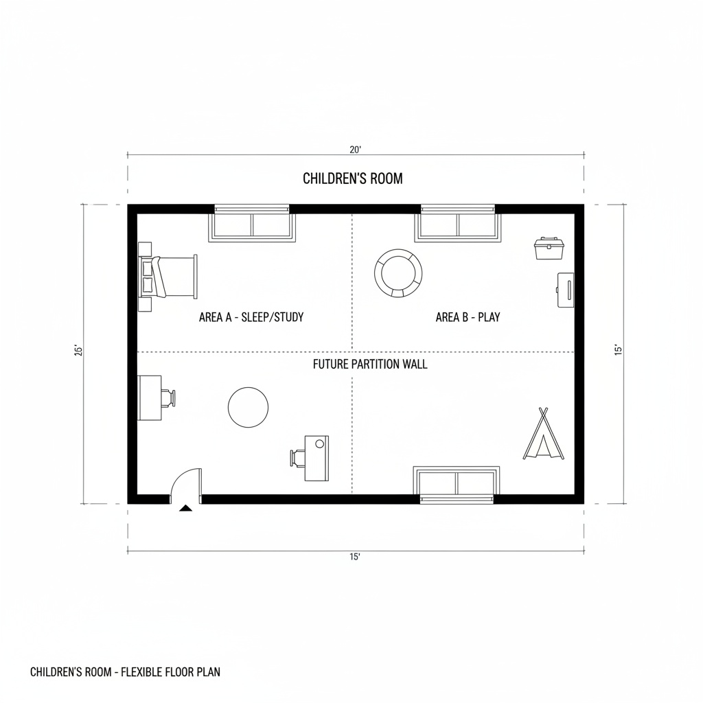 子ども部屋 平面図