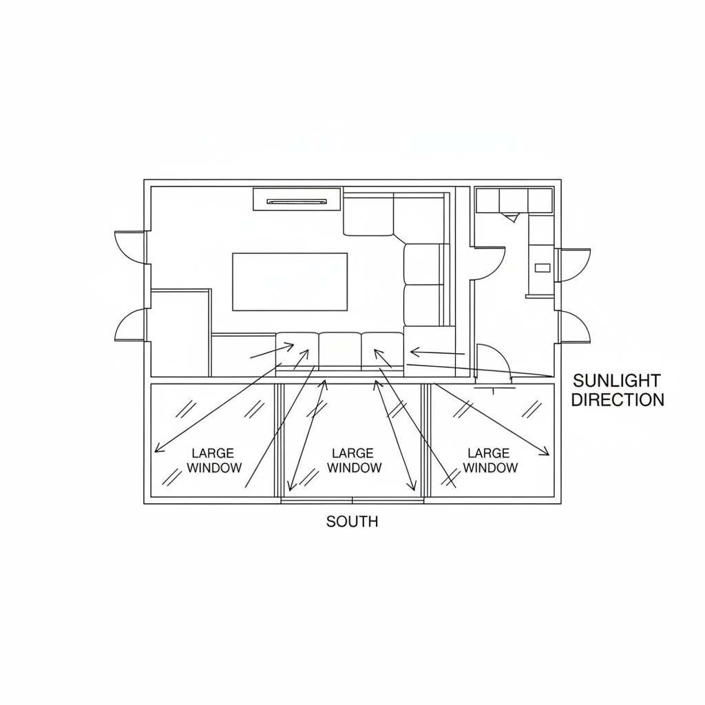 南向きリビング 平面図