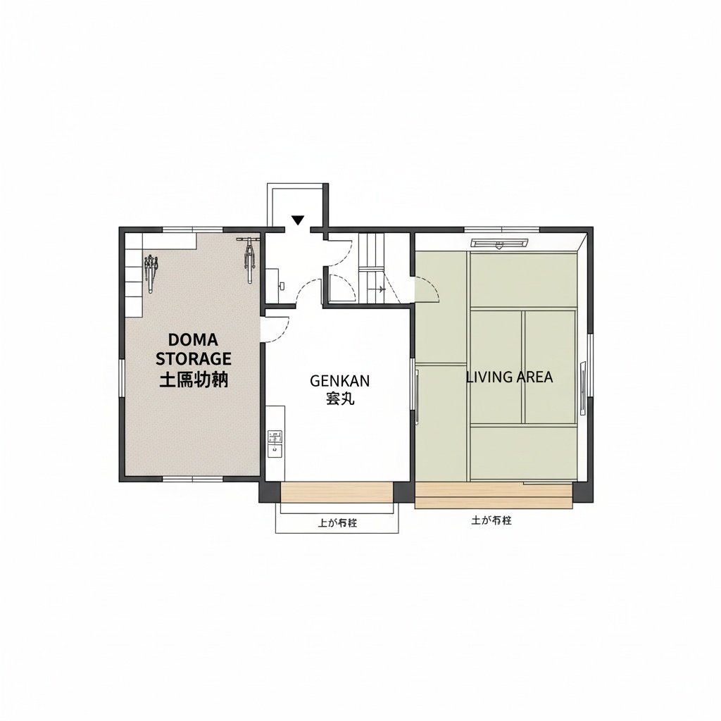 土間収納 平面図