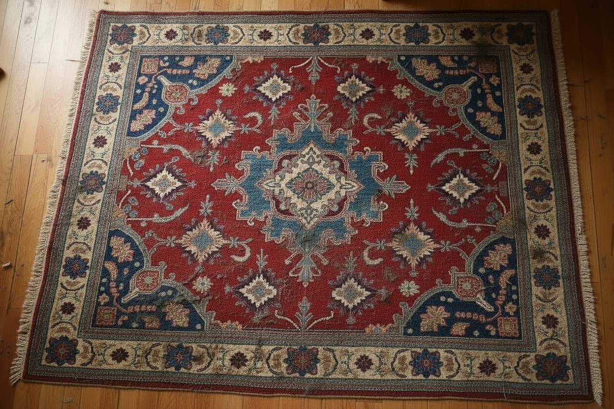 Area Rug Cleaning Before