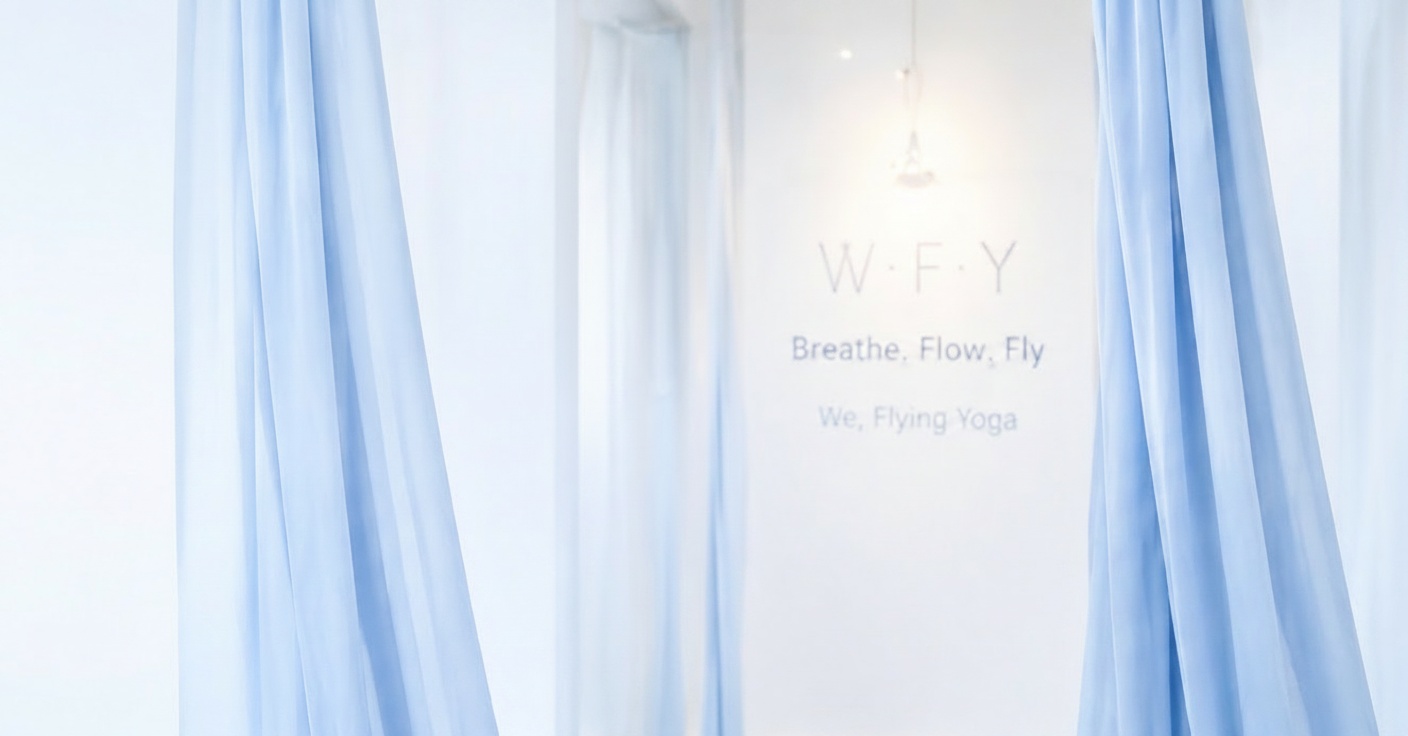We Flying Yoga 강사진 배너 - 공중 요가 해먹