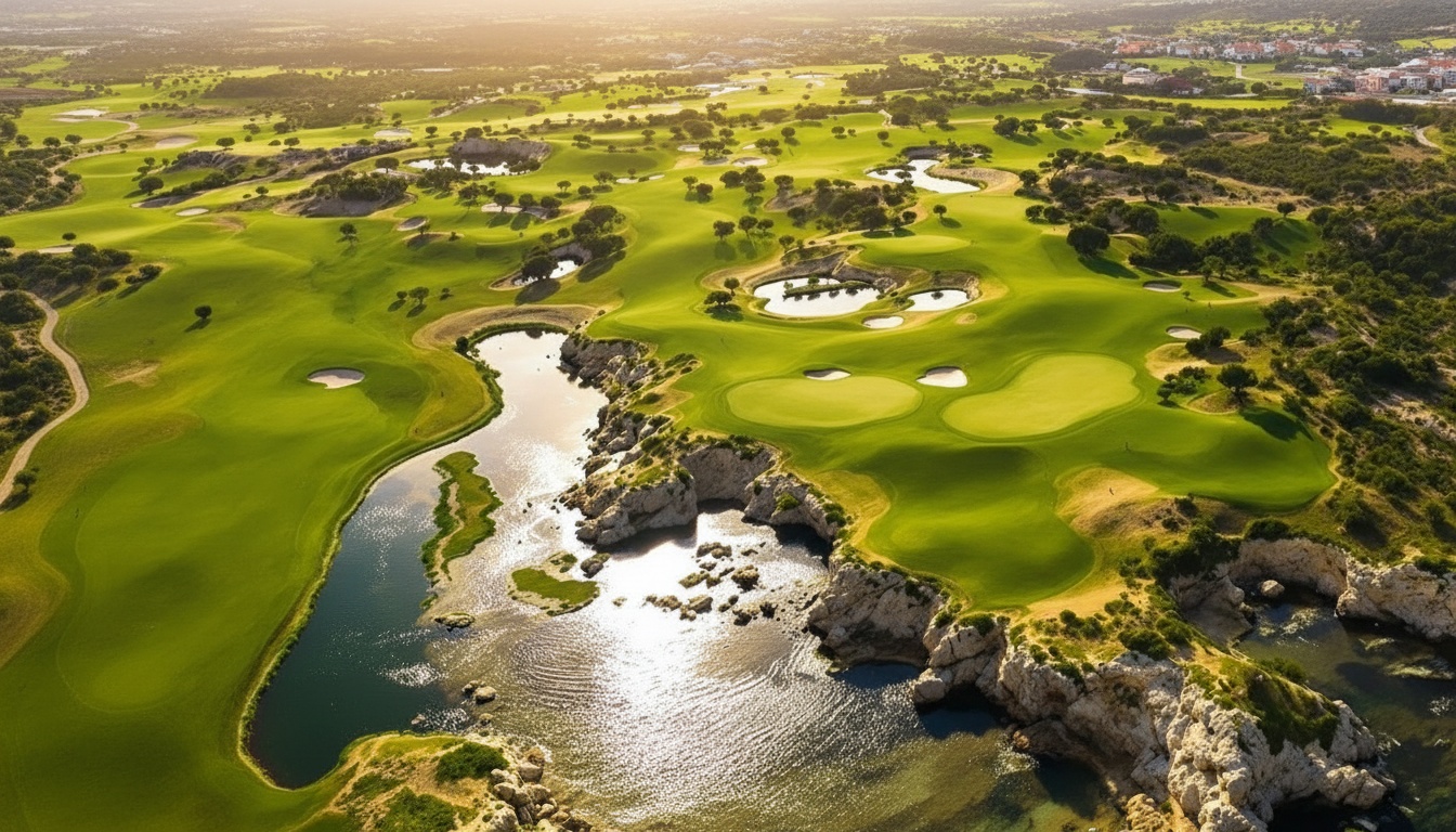 Monte Rei Golf & Country Club golf course in Eastern Algarve, Portugal - Parkland / Resort course designed by Jack Nicklaus, established 2007