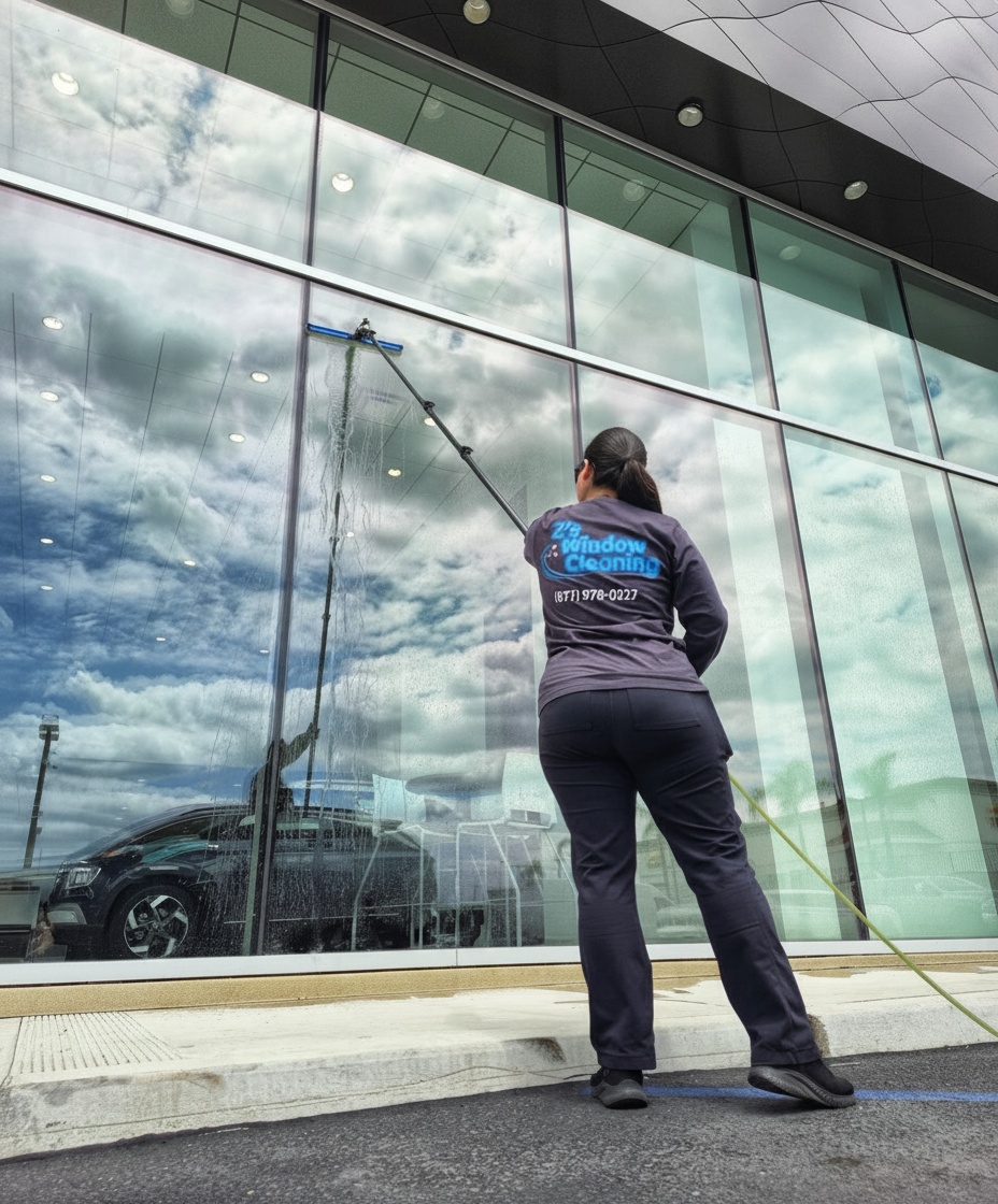 Professional window cleaning service by Z's Window Cleaning in Jurupa Valley CA