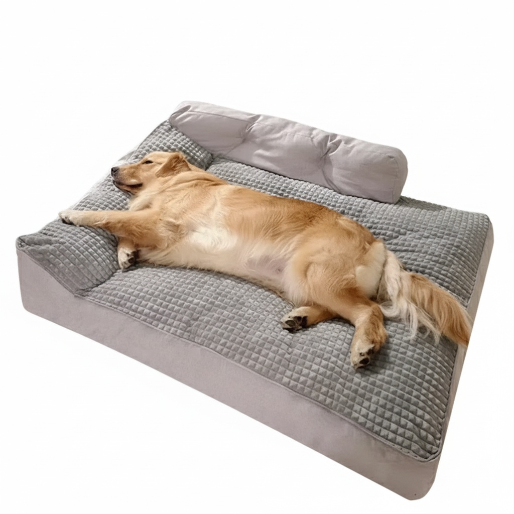 Orthopedic Memory Foam Pet Bed | Ultra Suede Durable Sleeping Sofa