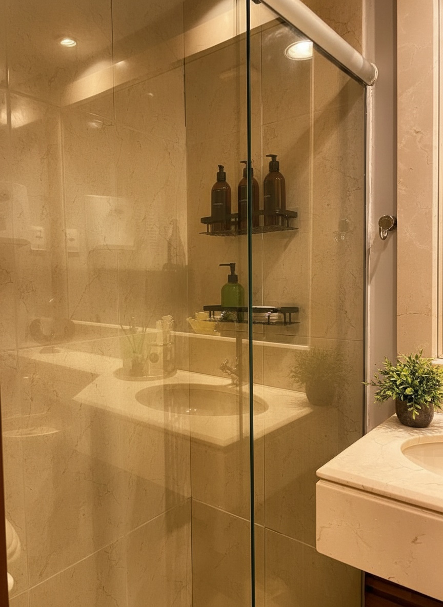 Box com mármore - Banheiro Spa Egípcio Centro Rio de Janeiro