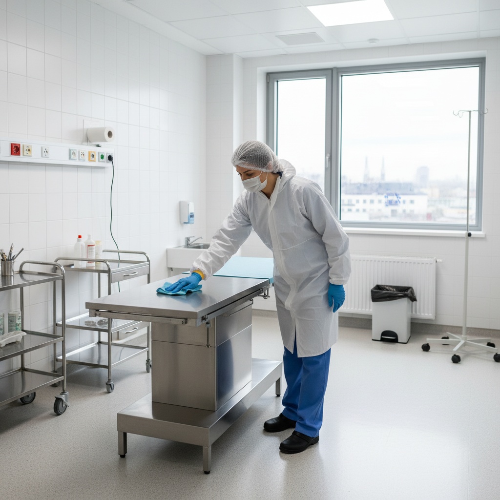 Medical Facility Cleaning in Action