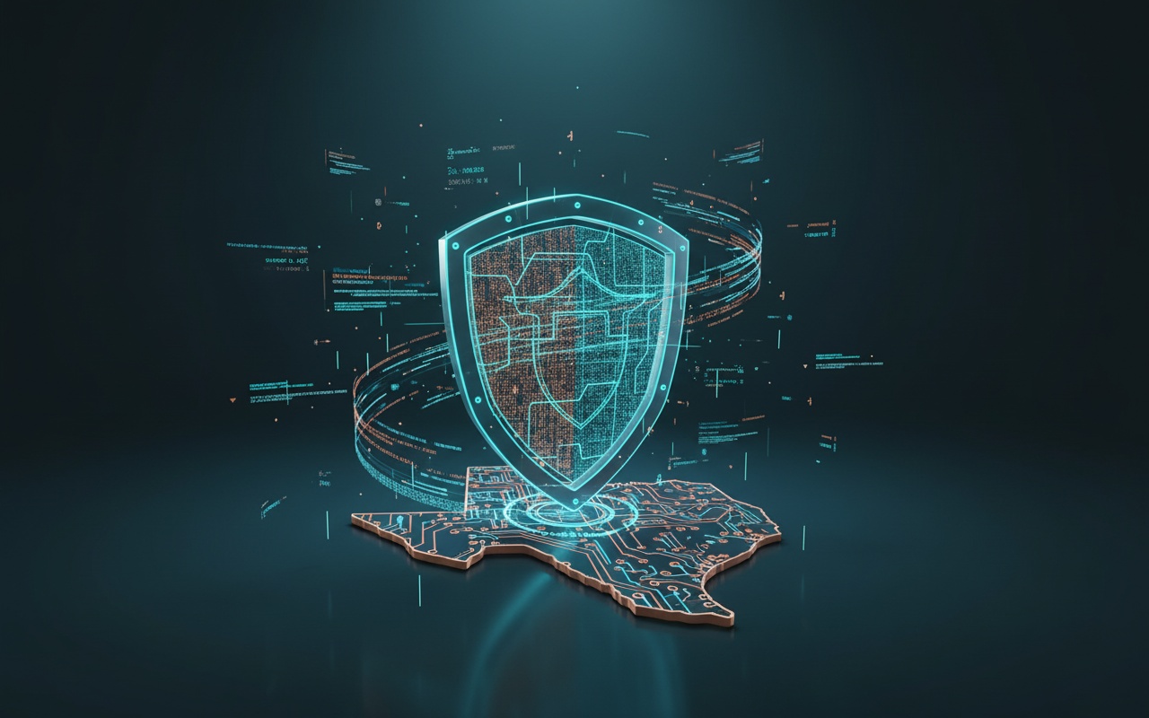 Cybersecurity Shield Digital Art