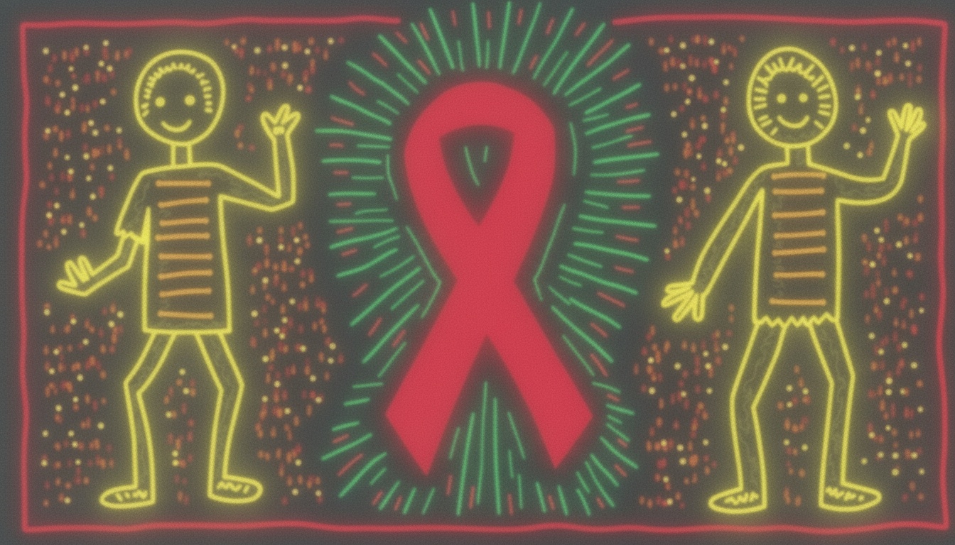 Arte Keith Haring - Consciência HIV