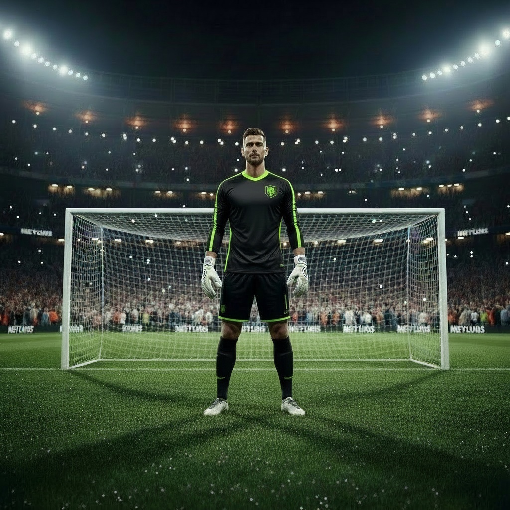Portero profesional en acción