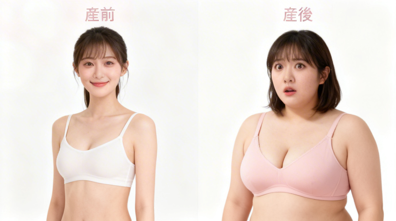 産前産後のバスト変化ビフォーアフター