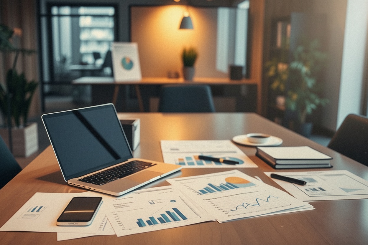 Professional business office environment