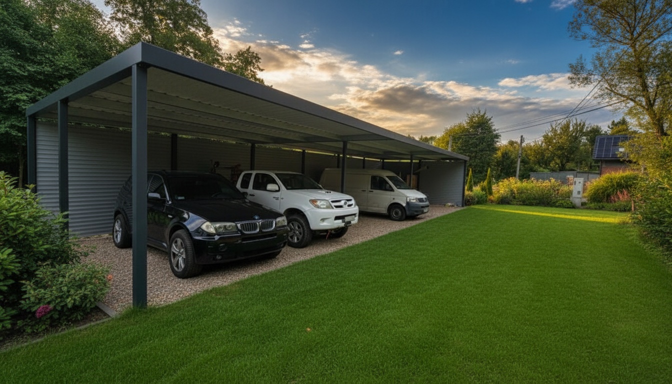 wiata samochodowa na wymiar Dolny Śląsk – Wiata ALI 170