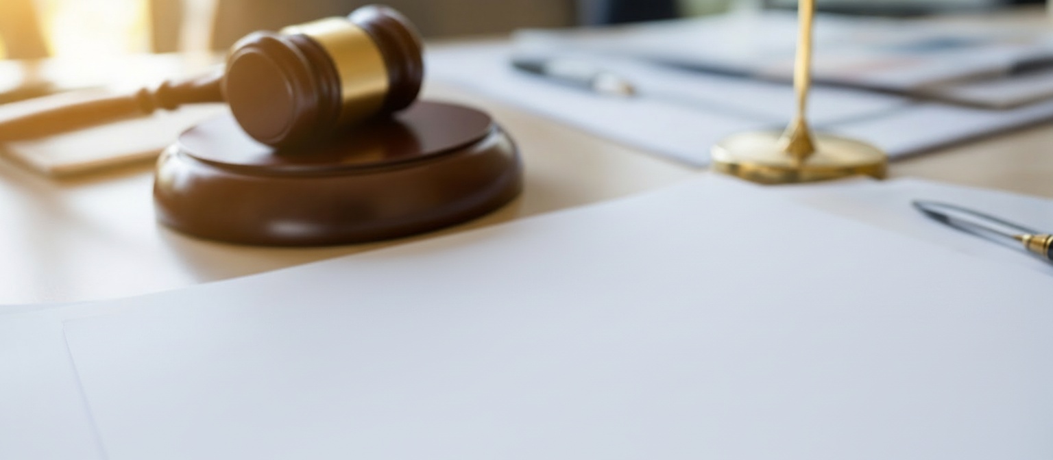 Debt recovery documents and legal paperwork on a professional desk