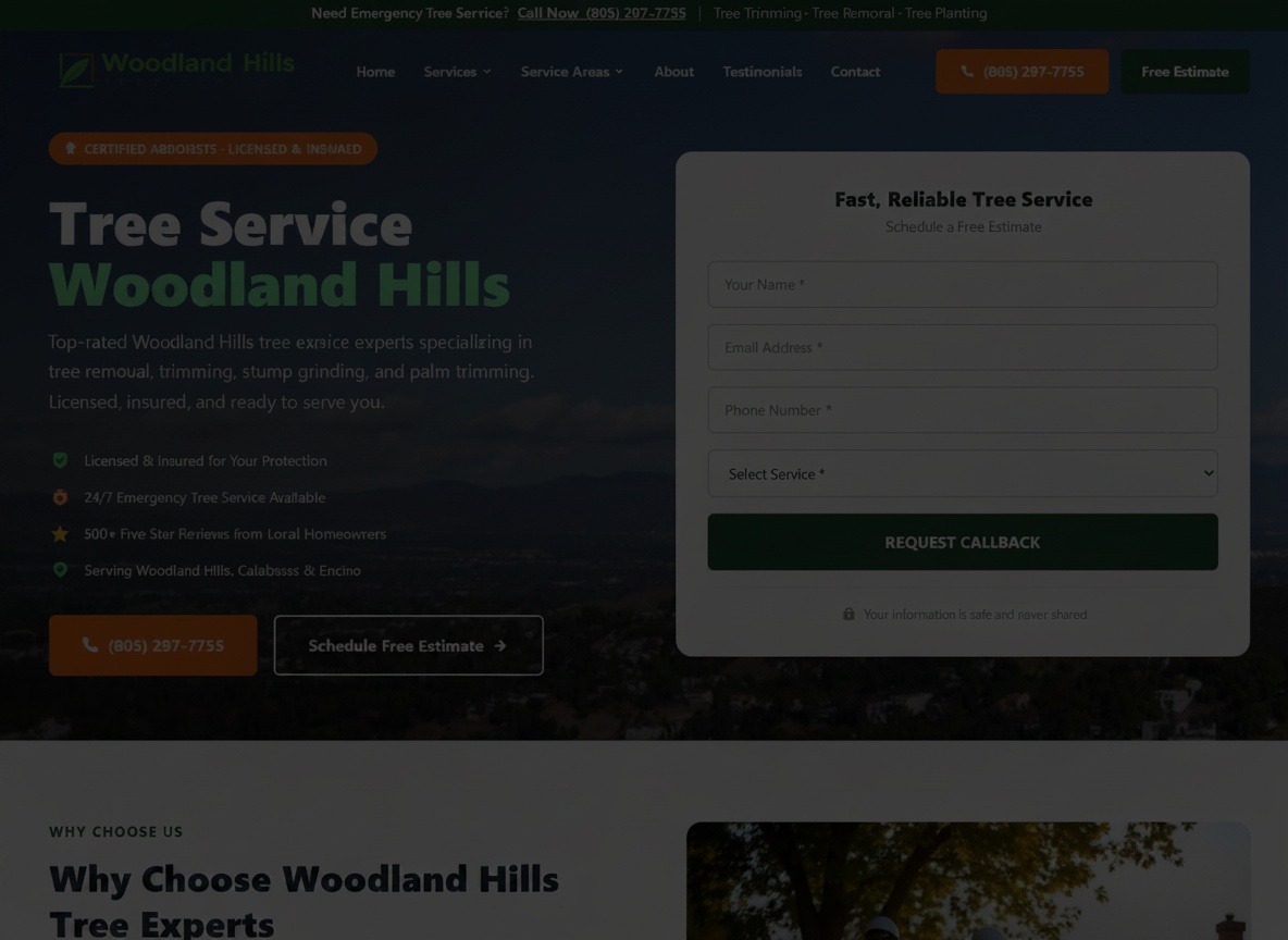 woodlandhillstreeservice.com preview