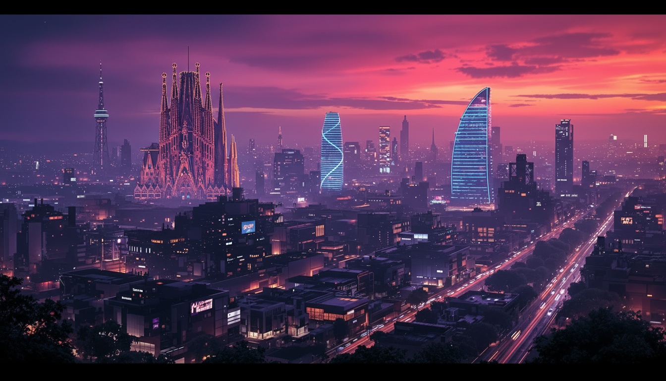 Barcelona Skyline - Tech Innovation Summit 2025