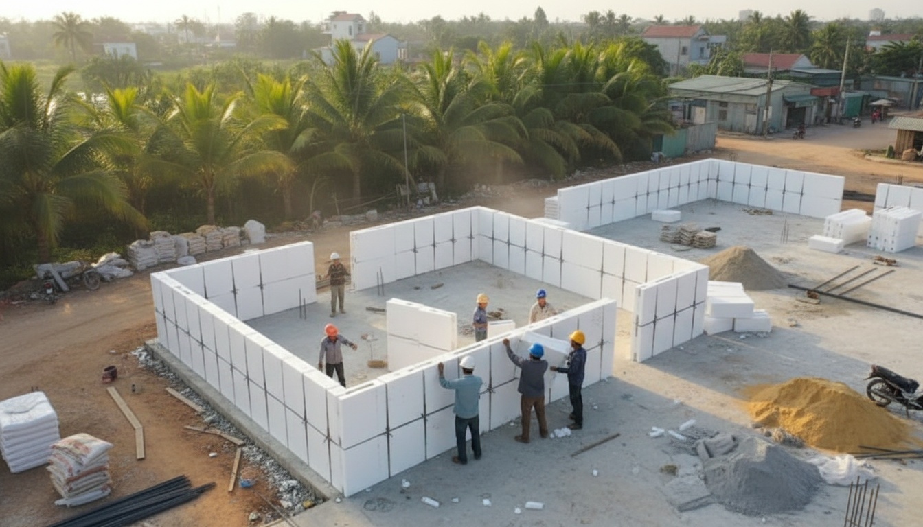 Thi Công Hệ Thống ICF (Insulated Concrete Form)