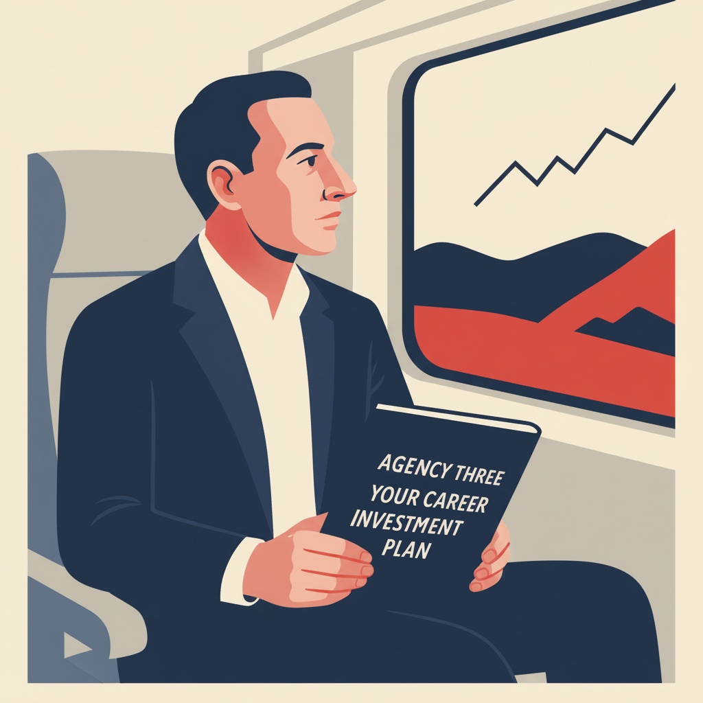 Strategic trajectory illustration showing career progression