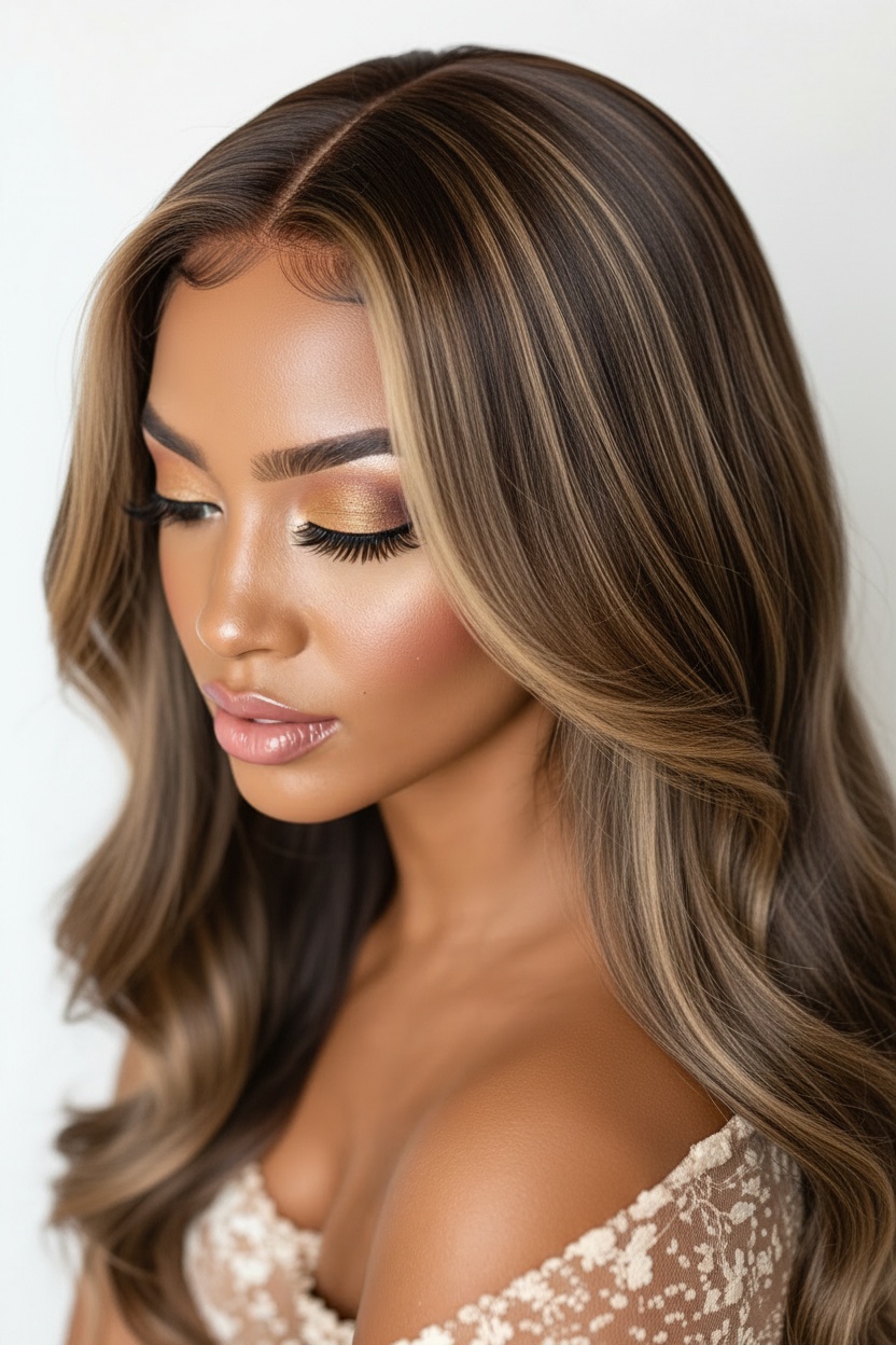 Deep Wave Full Lace Wig — dark espresso brown
